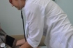 Paciente é monitorado após o exame 