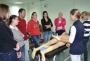 Equipe faz uso de boneco para treinar 
